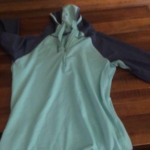 xs teal/gray reebok workout sweatshirt